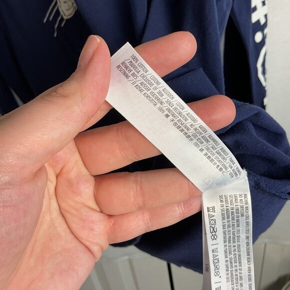 Official Disney Store Donald Duck Pure Cotton Long Sleeve Tee Navy Blue Large - Picture 9 of 13